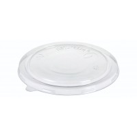 PLA Låg Flad Ø120 mm Klar - 50 stk/pk