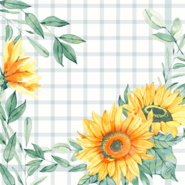 Dunisoft Serviet 40 x 40 cm Sunflower Day - 60 stk/pk