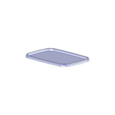 Låg til Condibøtte PP 129 x 192 mm 3050 Klar - 954 stk/krt