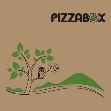 Pap Pizzaæske FSC-mærket Ecobox 32 x 32 x 3 cm - 100 stk/krt