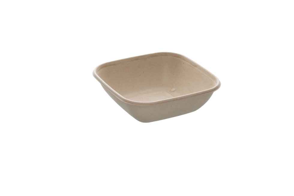 Bagasse Bakke Kvadratisk 750 ml 17 x 17 cm Natur - 50 stk/pk