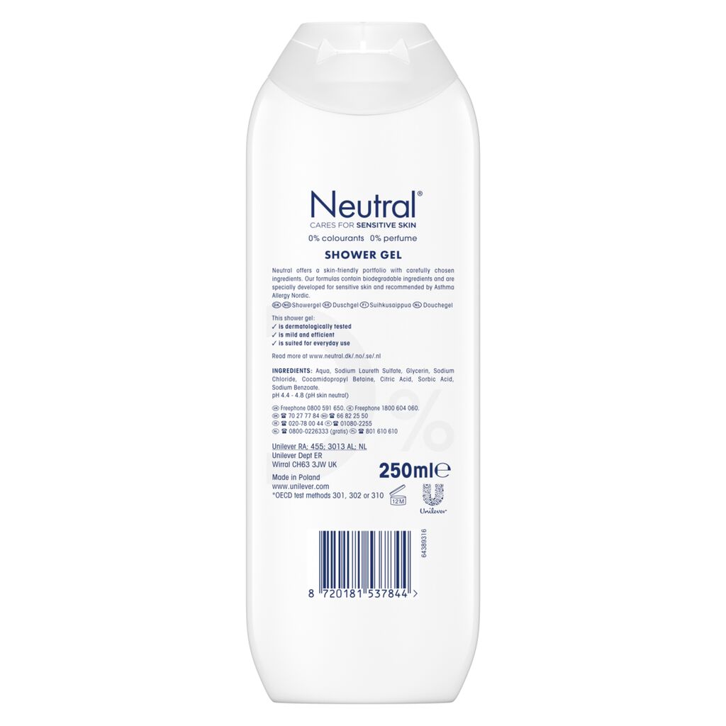 Neutral Shower Gel - 6 x 250 ml/krt