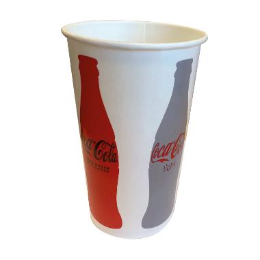 Pap Kolddriksbæger Coca Cola 100 cl - 25 stk/pk