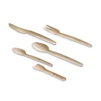Papir Ske m. naturesse logo 165 mm Brun - 100 stk/pk