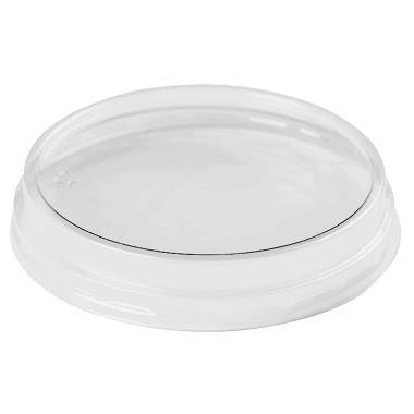 Plastlåg Deli pot Ø116 x 16 mm Rund Flad RPET Klar - 1500 stk/krt