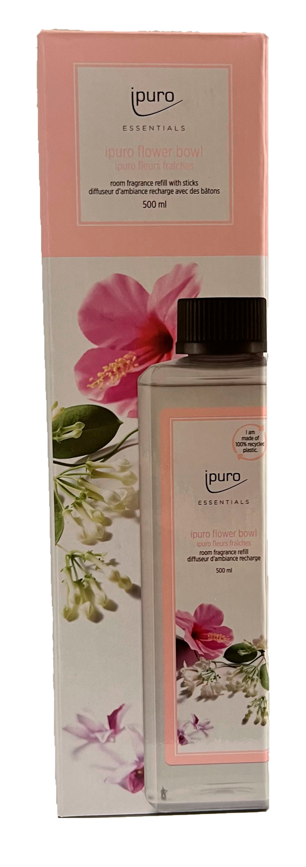 Ipuro Duftglas refillflaske Flower Bowl til rum, 500 ml