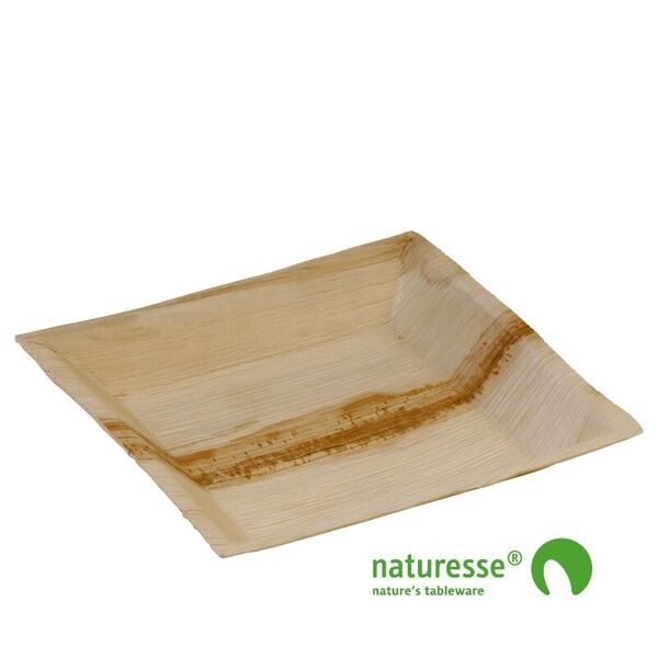 Palmeblad Fad Cuadra 18 x 18 cm - 25 stk/pk