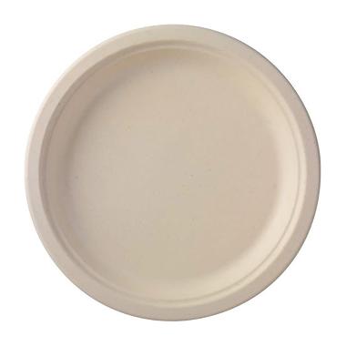 Bagasse Tallerken Greaseproof Natur Ø26 cm - 125 stk/ps