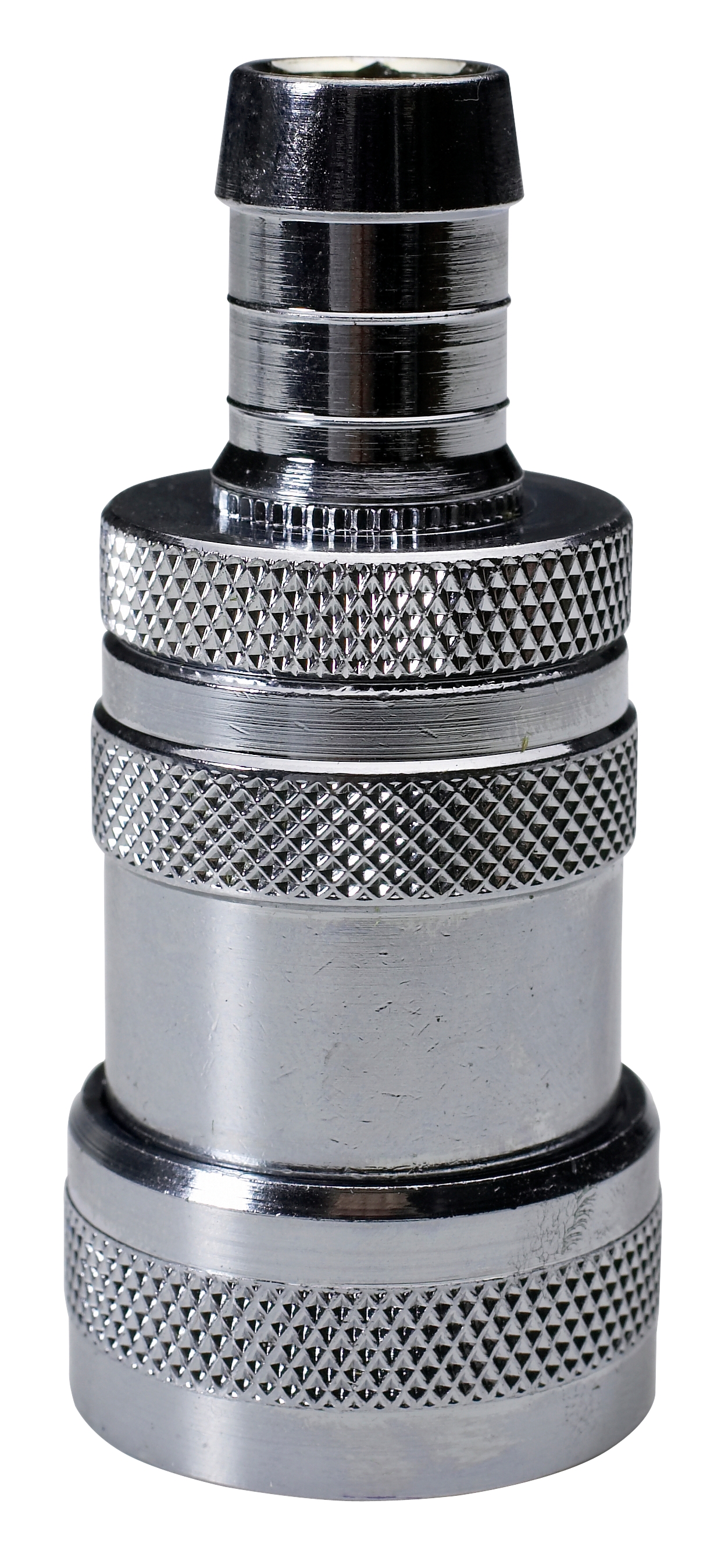 Nito Ventilkobling m. slangespids 1/2", forkromet messing