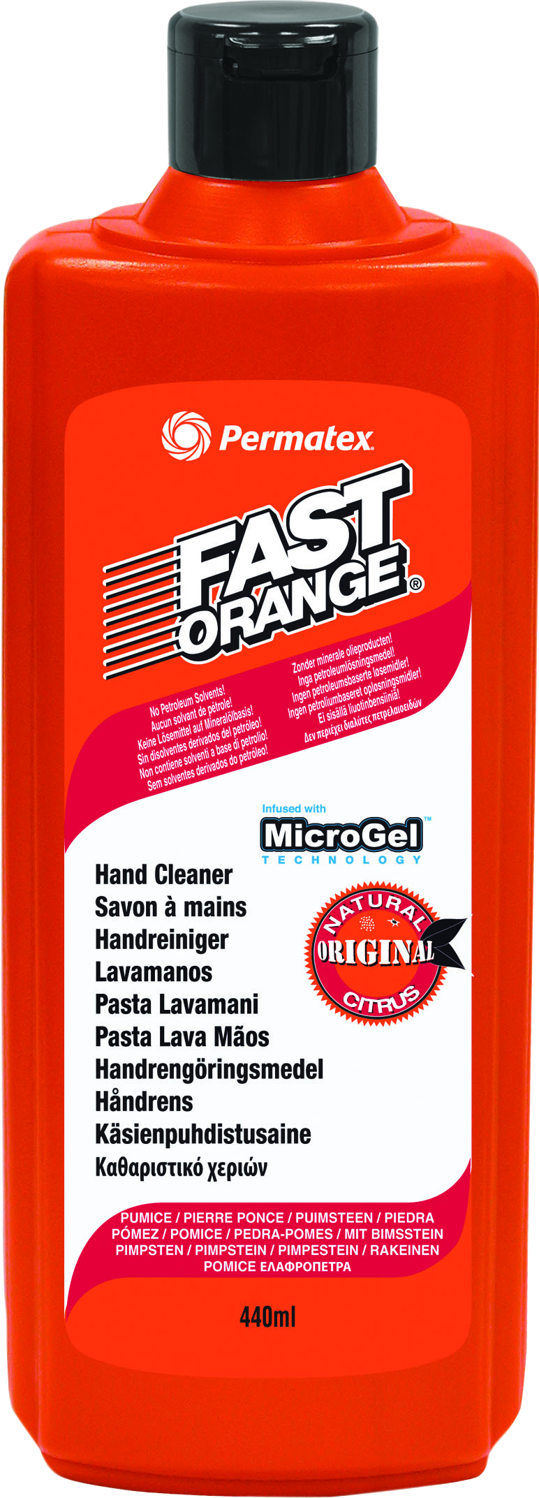 Fast Orange Håndrens, m/neglebørste, 440ml