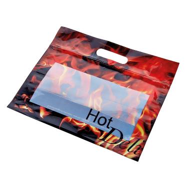 Termopose 310 x 255 x 70 mm 72 my PET/CPP Sort/Rød - 500 stk/krt