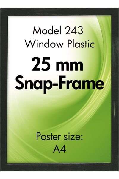 DSI Window ramme dobbeltsidet - A4 - sort, Model 243