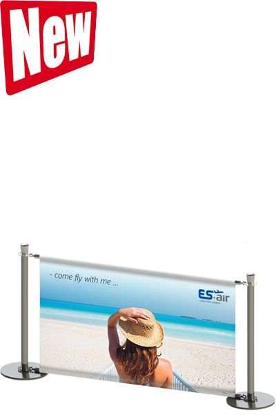 DSI Que control beslag til banner pole - sort, Model 1033