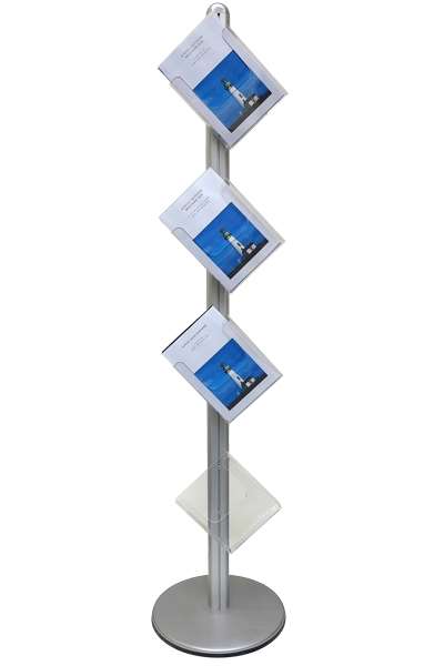 DSI Multistander brochureholder, enkeltsidet - 4xA4 - 21x29.7 cm, Model 921