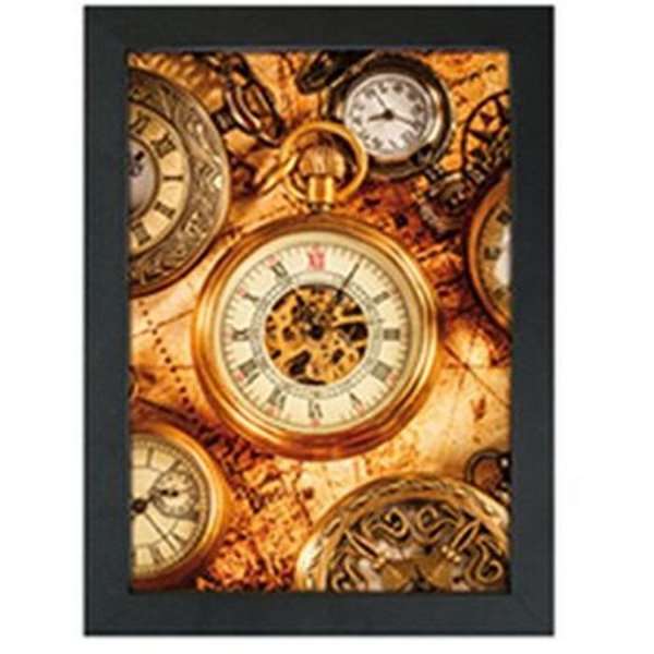 CROWN Ramka zatrzaskowa z płaskim profilem aluminiowym 33 mm, czarna - A4