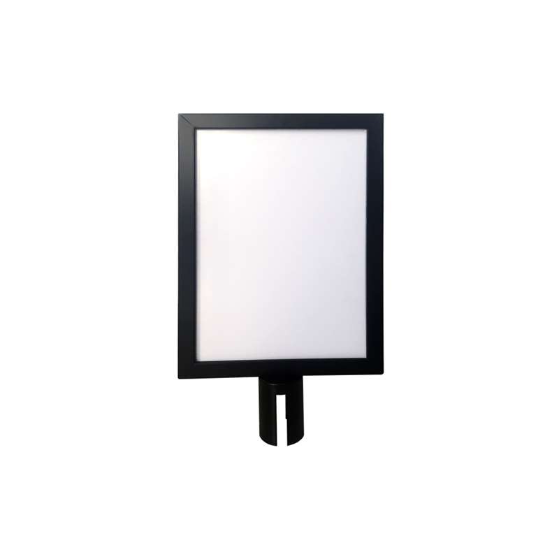DSI Sign holder for Crowd Barrier Belt system, Sort, A3, Model 1025