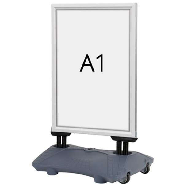 Wind-Sign Waterbase Budget Gadeskylt - A1 - silver