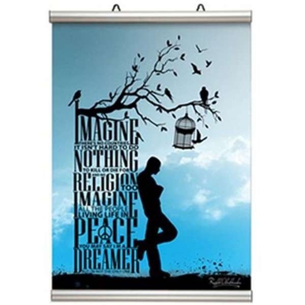 Poster-Line Set, affischhängare med 26mm aluminium affischlister - 42cm (A2)