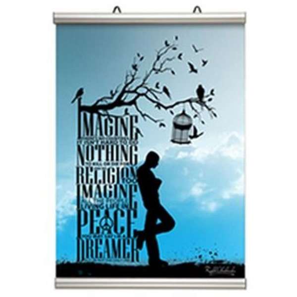 Poster-Line Set, plakatophæng med 26 mm aluminium plakatlister - 21 cm (A4)