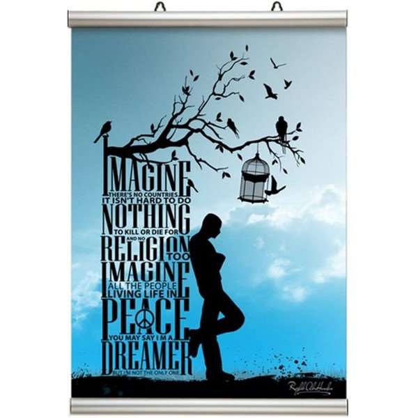 Poster-Line Set, posterophanging met 26mm aluminium posterlijsten - 100cm (B0)