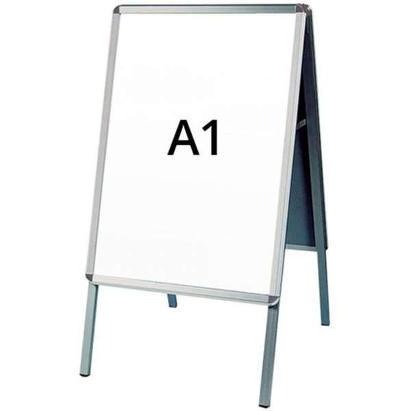 Alu-Line Rondo Plakatständer - A1 - silber