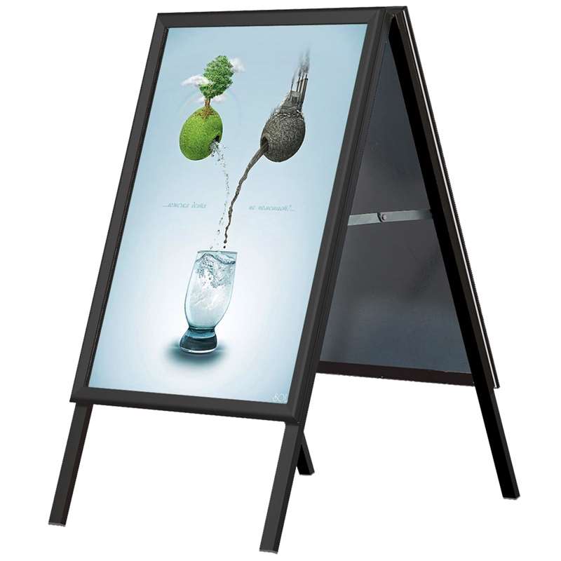 Alu-Line Standard Gatuskylt - svart - 50 x 70 cm