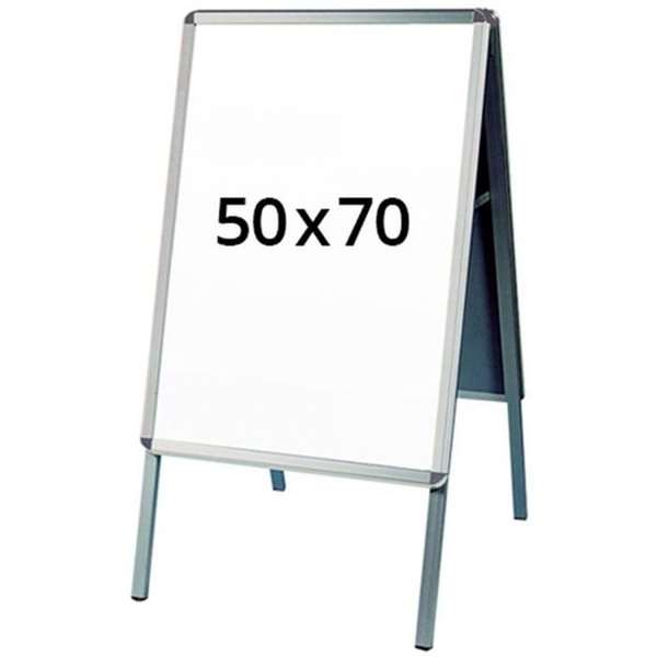 Alu-Line Rondo Insegna da Pavimento - 50 x 70 cm - argento