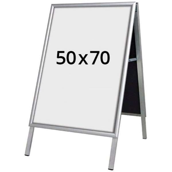 Alu-Line Budget A-sign, for indoor use - 50 x 70 cm - silver