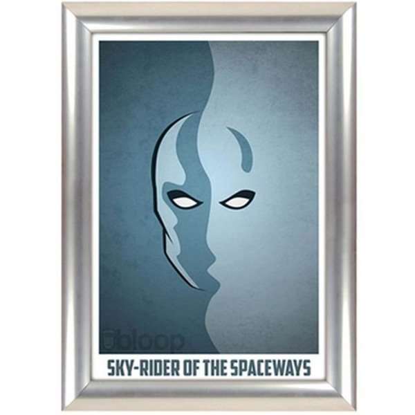 Click frame with 25mm aluminum profile, steel look - A2