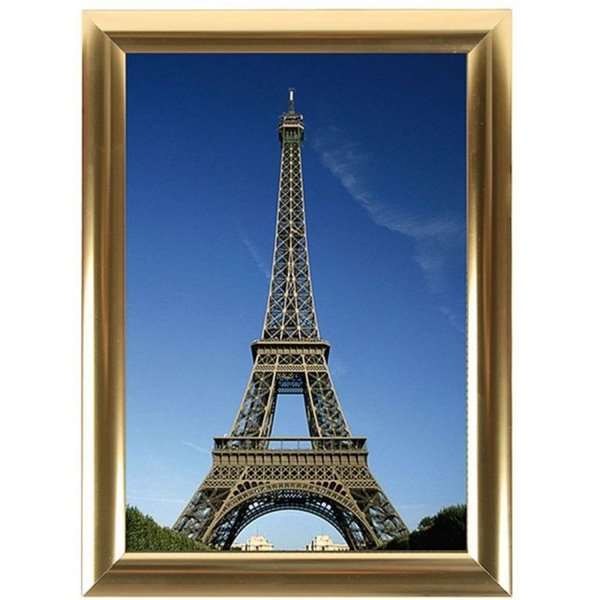 Click frame with 25mm aluminum profile, gold polished - 70 x 100 cm