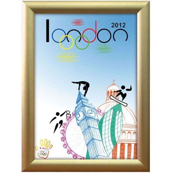 Click frame with 25mm aluminum profile, gold - 70x100 cm