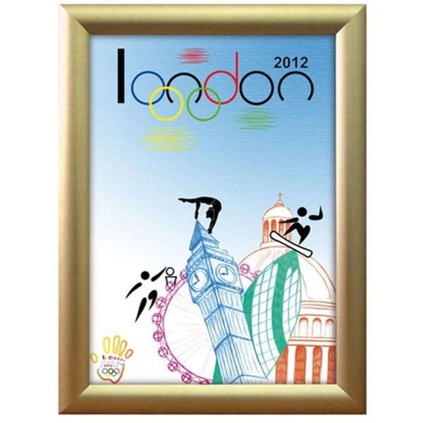 Click frame with 25mm aluminum profile, gold - A1