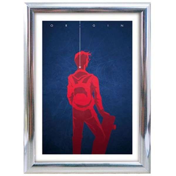 Snap frame with 25mm aluminum profile, chrome - A2