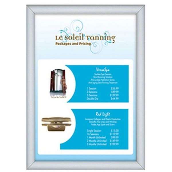 Snap frame with 30mm aluminum profile, silver - A4