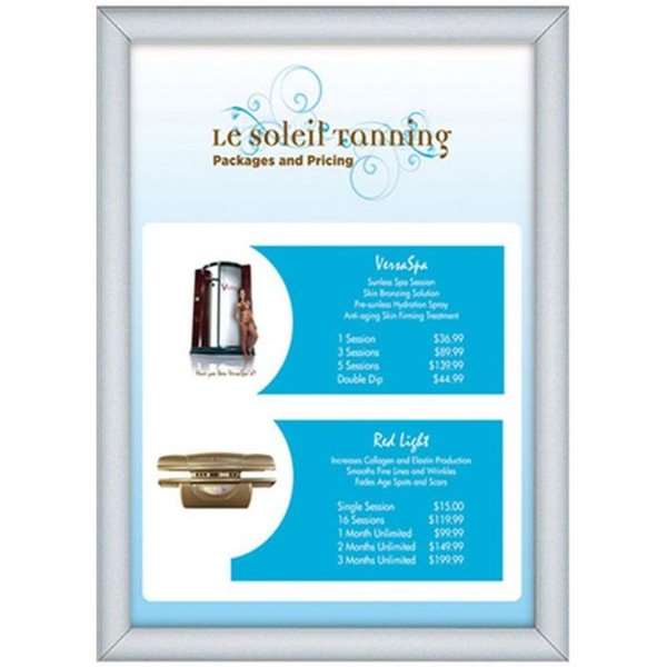 Click frame with 30mm aluminum profile, silver - 50x70 cm