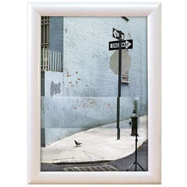 Snap frame with 25mm aluminum profile, white - A2