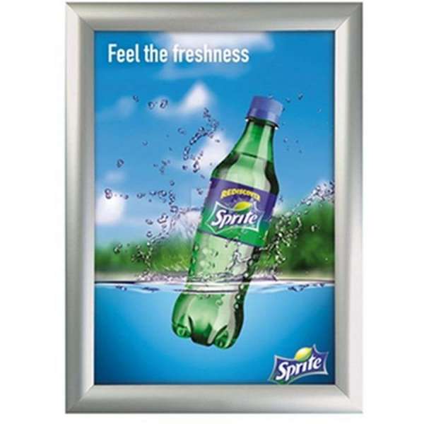 Snap frame with 45mm aluminum profile, silver - 70x100 cm