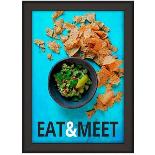 Click frame with 32mm aluminum flat profile, black - 70x100cm