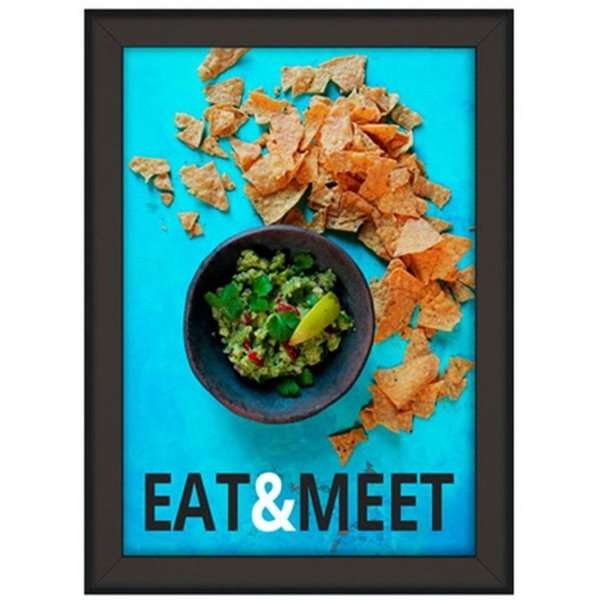 Click frame with 32mm flat aluminum profile, black - 50x70cm