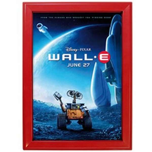 Click frame with 32mm aluminum flat profile, red - A4