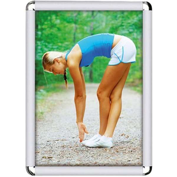 Click frame with 25mm aluminum Rondo profile, silver - 50x70 cm