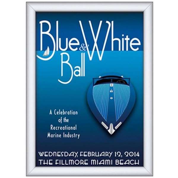 Click frame with 25mm aluminum Security Frame profile, silver - 50 x 70 cm