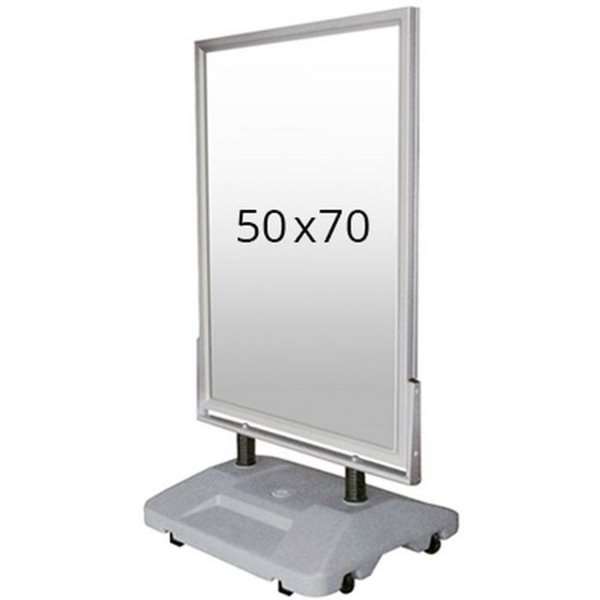 Znak Wind-Sign Waterbase Gadeskilt - 50x70 cm - srebrny