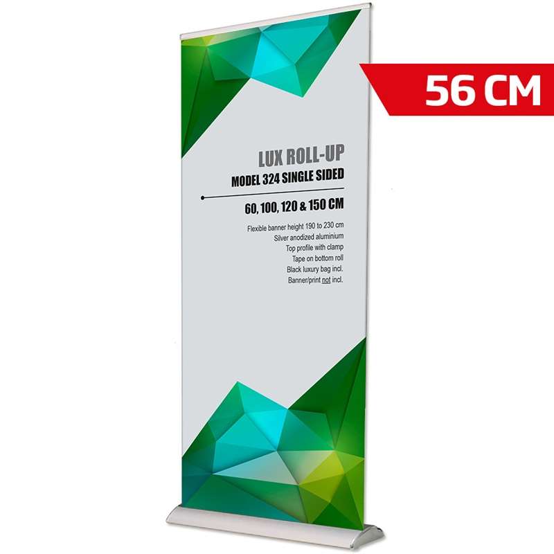 Lux Roll-up cassette, silver, single-sided, 56 x 230 cm