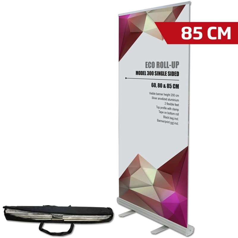 Eco Roll-up cassette, single-sided, 85 cm, includes bag with long zipper