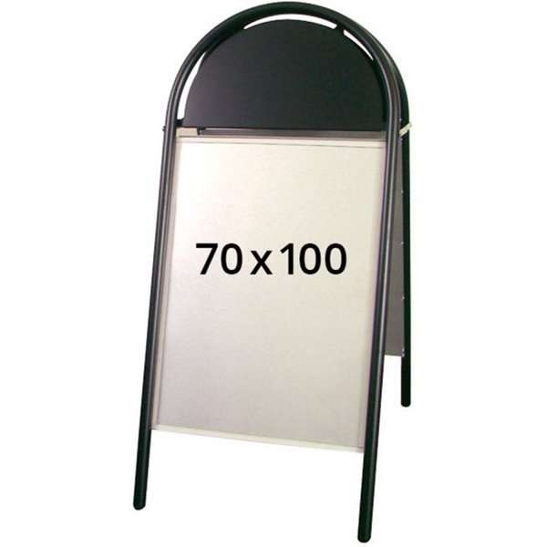 Expo Gothic Street Sign with Logo Plate - 70x100 cm - Black