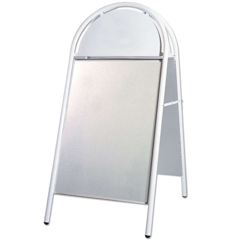 DSI Expo Gotik Gadeskilt med logoplade - 50x70 cm - hvid, Model 100