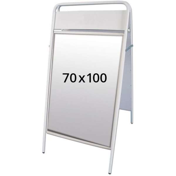 Expo Sign Floor Sign with Logo Plate - 70x100 cm - white