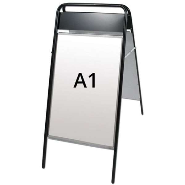Expo Sign Sidewalk Sign with Logo Plate - A1 - Black
