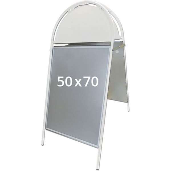 Gotik Budget Znak s tablico z logotipom - 50x70 cm - bel